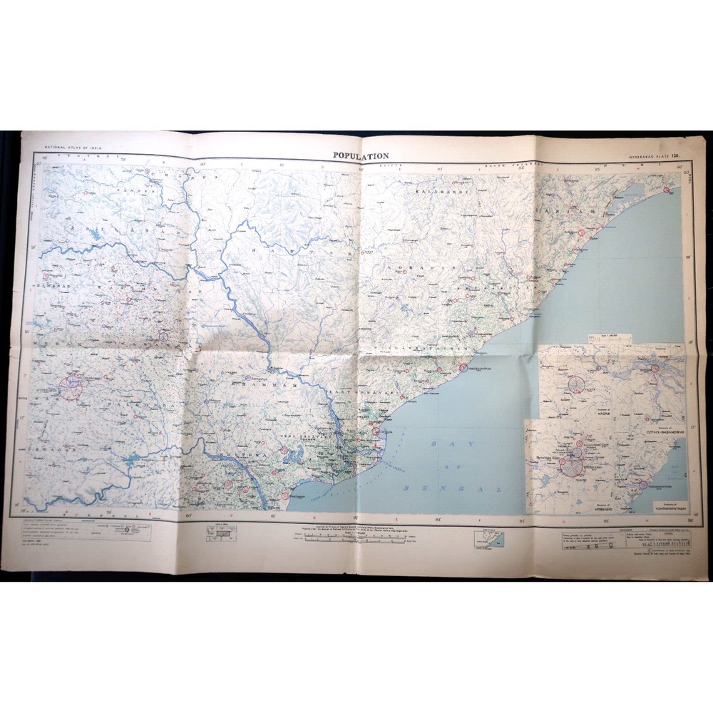National Atlas Of India Hyderabad Plate 120 Map
